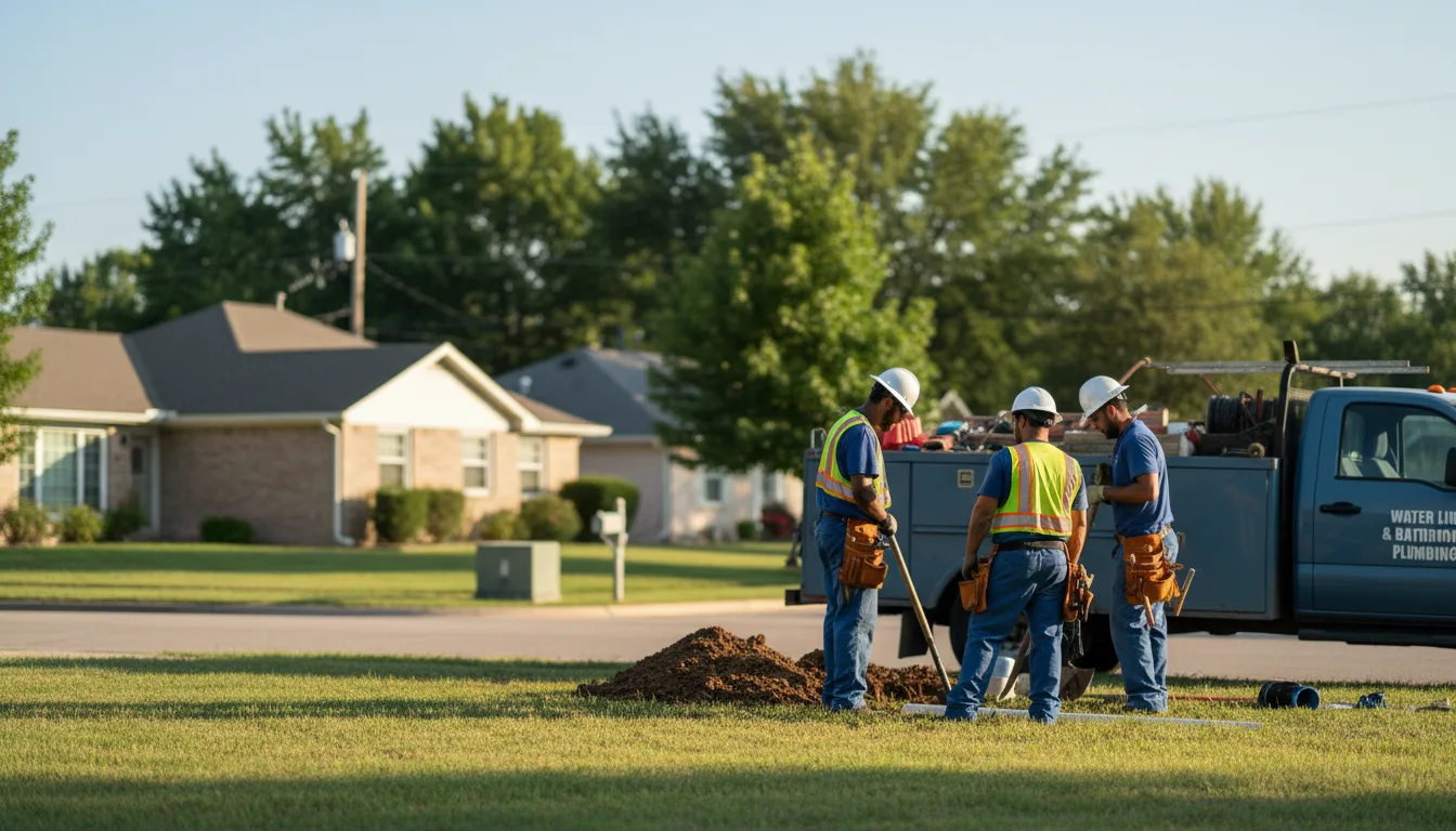 Residential water line and bathroom plumbing service in De Soto, MO